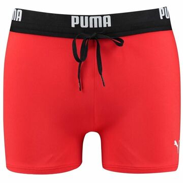 Calção de Banho Homem Puma Logo Swim Trunk Boxer Vermelho XL