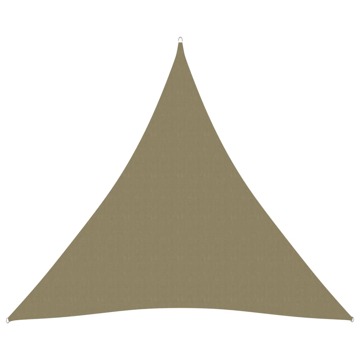 Para-sol Estilo Vela Tecido Oxford Triangular 4,5x4,5x4,5m Bege