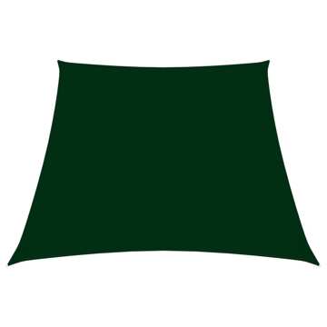 Para-sol Estilo Vela Tecido Oxford Trapézio 4/5x3m Verde-escuro
