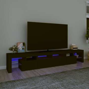 Móvel de Tv com Luzes LED 230x36,5x40 cm Preto