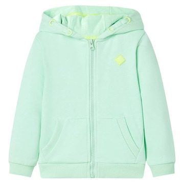 Sweatshirt para Criança com Capuz e Fecho Verde-brilhante 116