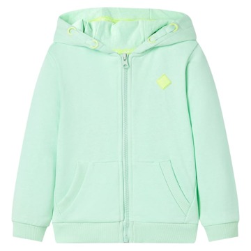 Sweatshirt para Criança com Capuz e Fecho Verde-brilhante 140