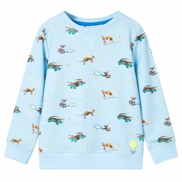Sweatshirt para Criança Azul-claro Mesclado 104