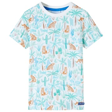 T-shirt Infantil com Estampa de Tigre Cor Cru 128