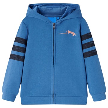 Sweatshirt com Capuz, Fecho e Estampa de Skate Azul 128