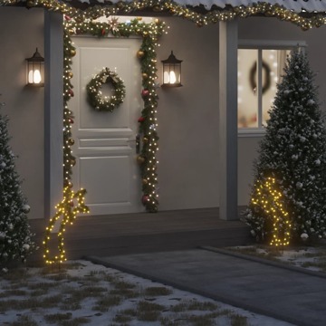 Decoração de Natal Meteoro C/ Luz e Estacas 80 Luzes LED 62 cm
