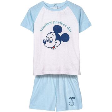 Pijama Infantil Mickey Mouse Azul Claro 2 Anos