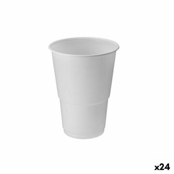 Conjunto de Copos Reutilizáveis Algon Plástico Branco 15 Peças 330 Ml (24 Unidades)