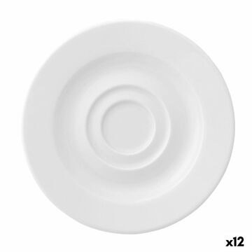 Prato Ariane Prime Espresso Cerâmica Branco (13 cm) (12 Unidades)
