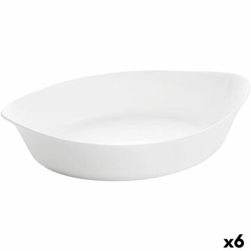 Recipiente de Cozinha Luminarc Smart Cuisine Oval Branco Vidro 28 X 17 cm (6 Unidades)