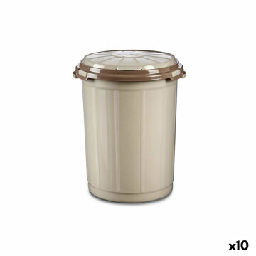 Balde de Lixo Bege Plástico 35 L (41 X 44 X 43 cm) (10 Unidades)
