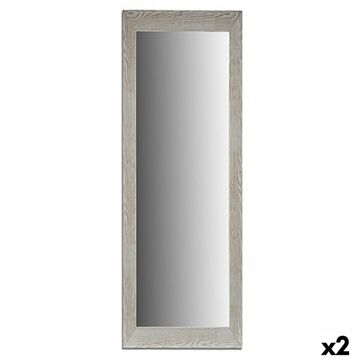Espelho de Parede Madeira Branco Vidro 53,3 X 155 X 2 cm (2 Unidades)