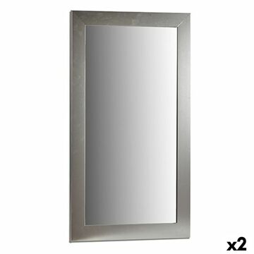 Espelho de Parede Prateado Madeira Vidro 64,5 X 1,5 X 84,5 cm (2 Unidades)