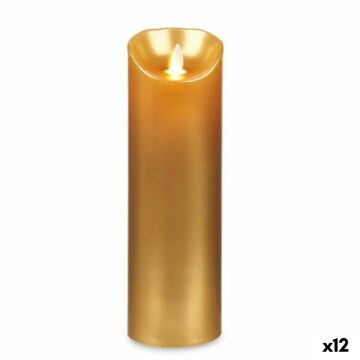 Vela LED Dourado 8 X 8 X 25 cm (12 Unidades)