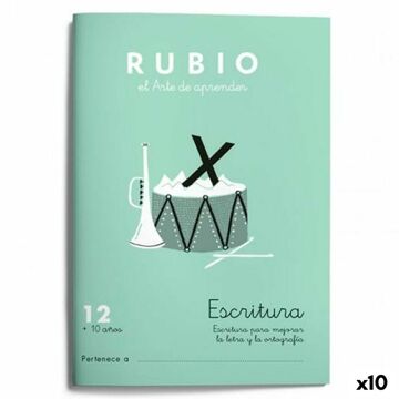 Writing And Calligraphy Notebook Rubio Nº12 Espanhol 20 Folhas 10 Unidades