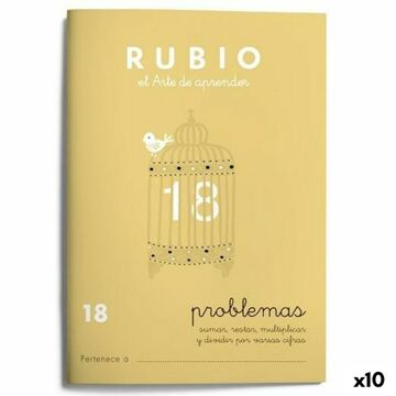 Caderno Quadriculado Rubio Nº 18 A5 Espanhol 20 Folhas (10 Unidades)