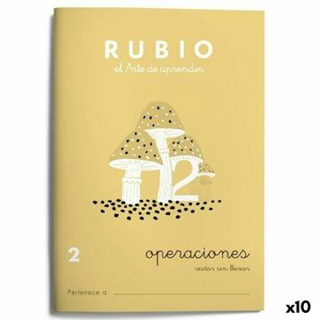 Mathematics Notebook Rubio Nº2 Espanhol 20 Folhas 10 Unidades