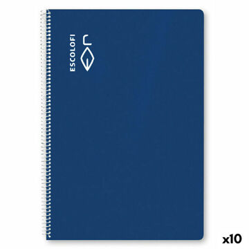 Caderno Escolofi Azul Din A4 50 Folhas (10 Unidades)