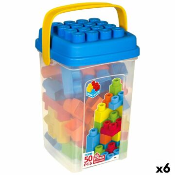 Jogo de Construção Color Block Basic Cubo 50 Peças (6 Unidades)