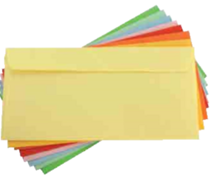 Envelopes Amarelo Pastel 110x220mm 80Gr