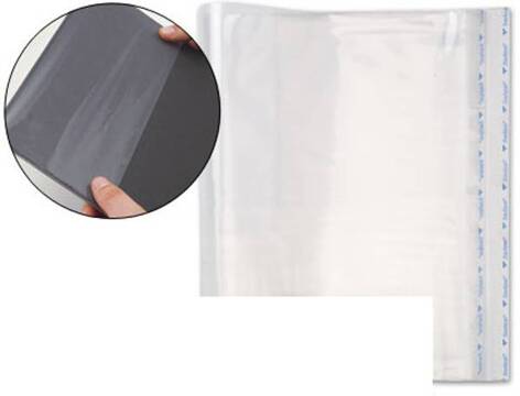 Bolsas Protetoras para Encadernação Adesivas em Polipropileno Cor Transparente Medidas 250x450mm