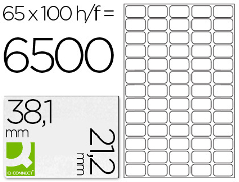 Etiquetas Adesivas Q-connect Din A4 38,1x21,2 mm