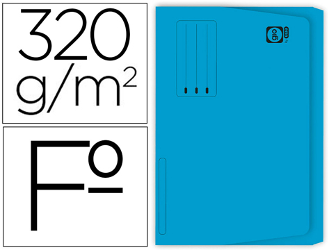 Classificador Gio em Cartolina Folio Pocket Azul com Bolsa e Aba