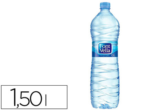 Agua Mineral Natural Font Vella Garrafa de 1,5l
