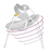 Cadeira de Baloiço Badabulle Candy Comfort Swing Cinzento Branco