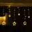 Hi Cordão/cortina de Iluminação com Estrelas e 63 Luzes LED Fairy
