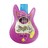 Guitarra Infantil Reig Party Roxo Azul 4 Cordas Elétrica