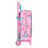 Mochila Escolar com Rodas Lol Surprise! Glow Girl Cor de Rosa (22 X 27 X 10 cm)