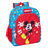 Mochila Escolar Mickey Mouse Clubhouse Fantastic Azul Vermelho 32 X 38 X 12 cm
