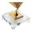 Lâmpada de Mesa Dkd Home Decor Branco Poliéster Metal Cristal Dourado (43 X 25 X 75 cm)