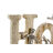 Figura Decorativa Dkd Home Decor Prateado Castanho Alumínio Madeira de Mangueira Cão