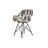 Cadeira com Braços Dkd Home Decor Preto Metal Pele (60.5 X 53 X 81.5 cm)