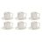 Conjunto de 6 Chávenas com Prato Dkd Home Decor Natural Porcelana Branco (90 Ml)