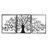 Decoração de Parede Dkd Home Decor 3 Unidades Preto árvore Metal (141 X 1,3 X 61 cm)