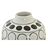 Vaso Dkd Home Decor Porcelana Preto Branco Moderno Círculos (16 X 16 X 18 cm)