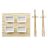 Conjunto de Sushi Dkd Home Decor Natural Branco Bambu (28 X 22 X 2,5 cm)