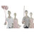 Figura Decorativa Dkd Home Decor Cinzento Cor de Rosa Resina (2 Unidades) (18 X 10 X 37 cm)