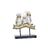 Figura Decorativa Dkd Home Decor Tronco Corujas Preto Dourado Branco Resina Tradicional (24 X 9 X 26 cm)