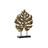 Figura Decorativa Dkd Home Decor Folha Preto Dourado Metal Resina Tropical