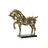 Figura Decorativa Dkd Home Decor Cavalo Preto Dourado Resina (29 X 9 X 25 cm)