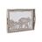 Bandeja de Aperitivos Dkd Home Decor Lapidado Elefante Castanho índio (40,5 X 30,5 X 7 cm)