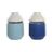 Vaso Dkd Home Decor Prateado Branco Azul Celeste Azul Marinho Grés (12 X 12 X 18,5 cm) (2 Unidades)