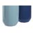 Vaso Dkd Home Decor Branco Azul Celeste Azul Marinho Grés (12,5 X 12,5 X 25 cm) (2 Unidades)