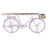 Consola Dkd Home Decor Bicicleta 180 X 41 X 94 cm Rosa Claro Ferro Madeira de Mangueira