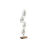 Figura Decorativa Dkd Home Decor 18 X 9 X 69 cm Castanho Alumínio Branco Madeira de Mangueira Yoga