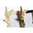 Moldura de Fotos Dkd Home Decor Cristal Preto Bege Dourado Resina Shabby Chic (18 X 3 X 22,6 cm) (2 Unidades)